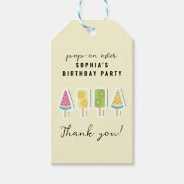 Cooler Sommer Popsicle Geburtstag Geschenkanhänger