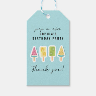Cooler Sommer Popsicle Geburtstag Geschenkanhänger