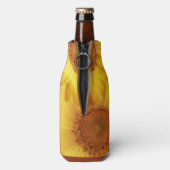 Cooler Sommer Sonnenblumen Flaschenwrap Flaschenkühler (Flasche Rückseite)