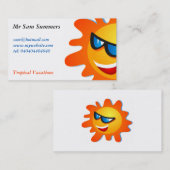 Cooler Sommer Sun Visitenkarte (Vorne/Hinten)