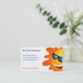 Cooler Sommer Sun Visitenkarte (Stehend Vorderseite)