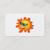 Cooler Sommer Sun Visitenkarte (Rückseite)