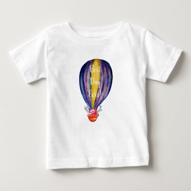 Cooler Sommer T - Shirt Heißluftballon (Vorderseite)