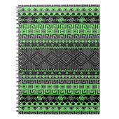 Cooler Sommer trendy neon-grün schwarz Aztec Notizblock (Vorderseite)