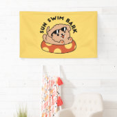 Cooler Sommerhund Floating - Niedliches Puppy Pool Banner (Insitu)