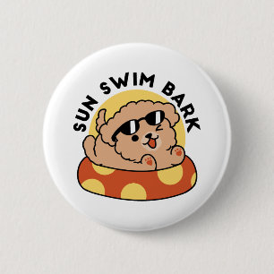 Cooler Sommerhund Floating - Niedliches Puppy Pool Button