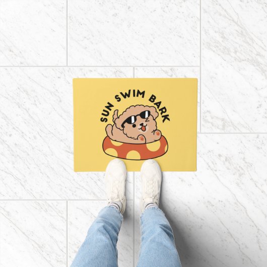 Cooler Sommerhund Floating - Niedliches Puppy Pool Fußmatte (Indoor)