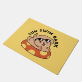 Cooler Sommerhund Floating - Niedliches Puppy Pool Fußmatte (Schrägansicht)