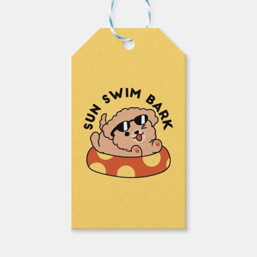 Cooler Sommerhund Floating - Niedliches Puppy Pool Geschenkanhänger (Vorderseite)