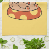 Cooler Sommerhund Floating - Niedliches Puppy Pool Geschirrtuch (Gefaltet)