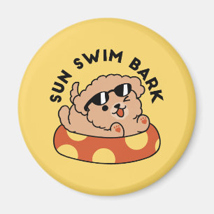 Cooler Sommerhund Floating - Niedliches Puppy Pool Magnet