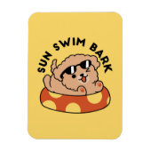 Cooler Sommerhund Floating - Niedliches Puppy Pool Magnet (Vertikal)