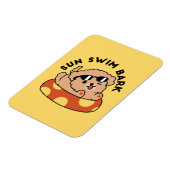 Cooler Sommerhund Floating - Niedliches Puppy Pool Magnet (Linke Seite)