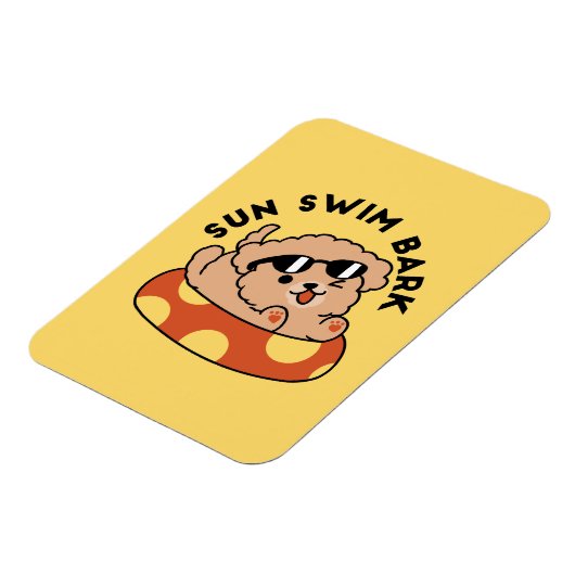 Cooler Sommerhund Floating - Niedliches Puppy Pool Magnet (Linke Seite)