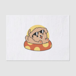 Cooler Sommerhund Floating - Niedliches Puppy Pool Seidenpapier