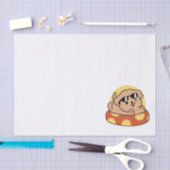 Cooler Sommerhund Floating - Niedliches Puppy Pool Seidenpapier (Handwerk)