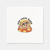 Cooler Sommerhund Floating - Niedliches Puppy Pool Serviette (Vorderseite)