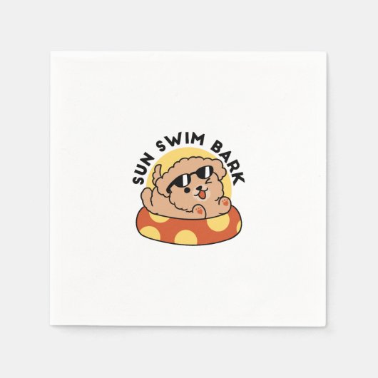 Cooler Sommerhund Floating - Niedliches Puppy Pool Serviette (Vorderseite)