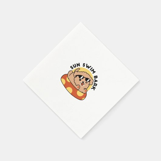 Cooler Sommerhund Floating - Niedliches Puppy Pool Serviette (Ecke)