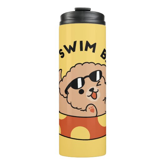 Cooler Sommerhund Floating - Niedliches Puppy Pool Thermosbecher (Vorderseite)