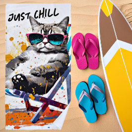 Cooler Sommerkatzengebrauch Strandtuch