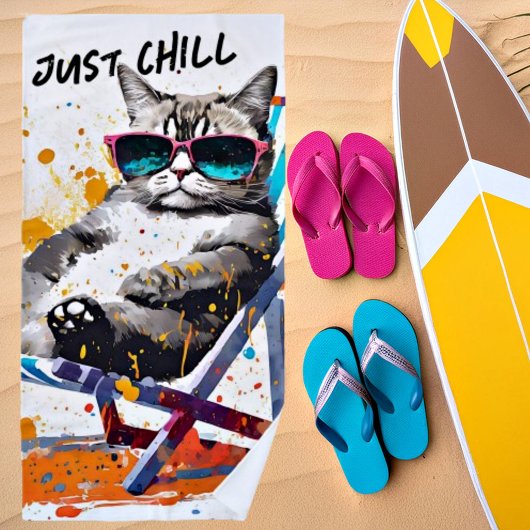 Cooler Sommerkatzengebrauch Strandtuch