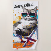 Cooler Sommerkatzengebrauch Strandtuch (Vorderseite)