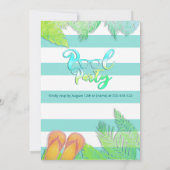 Cooler Sommerskriptpool Party Geburtstag Einladung (Rückseite)