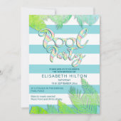 Cooler Sommerskriptpool Party Geburtstag Einladung (Vorderseite)