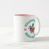 Cooler Sommerurlaub Ananas Familienreise Urlaub am Zweifarbige Tasse (VorderseiteRechts)