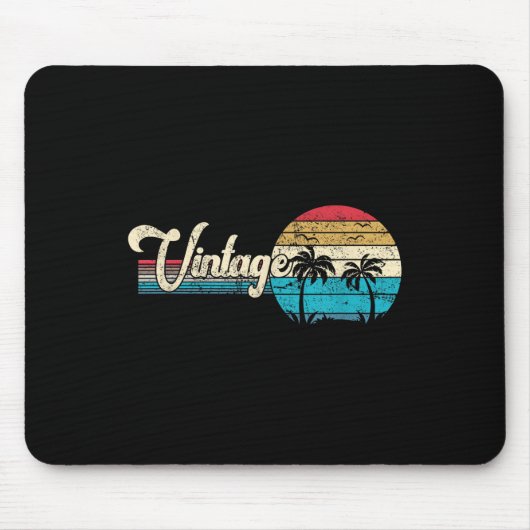 Cooler Sommerurlaub Männer Sunset Palm T Mousepad (Vorne)