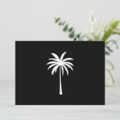 Cooler Sommerurlaub Sunset Beach Palm Tree Einladung (Stehend Vorderseite)