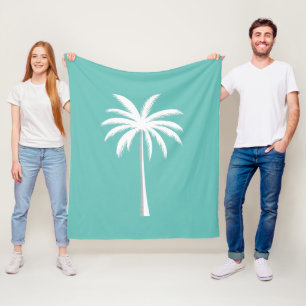 Cooler Sommerurlaub Sunset Beach Palm Tree Fleecedecke