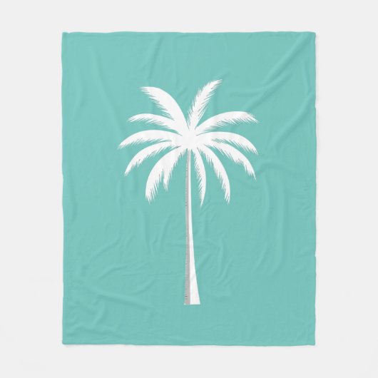 Cooler Sommerurlaub Sunset Beach Palm Tree Fleecedecke (Vorderseite)