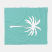 Cooler Sommerurlaub Sunset Beach Palm Tree Fleecedecke (Vorderseite (Horizontal))