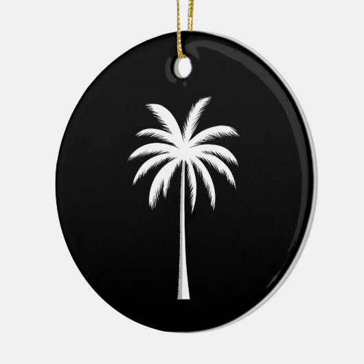 Cooler Sommerurlaub Sunset Beach Palm Tree Keramik Ornament (Links)