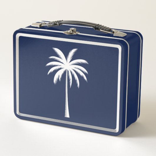 Cooler Sommerurlaub Sunset Beach Palm Tree Metall Brotdose (Vorderseite)