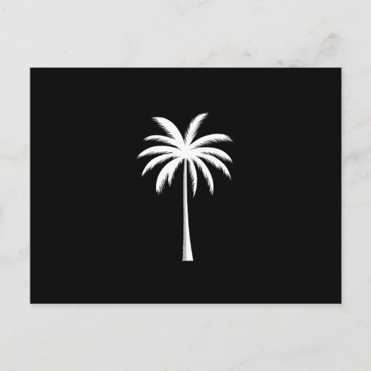 Cooler Sommerurlaub Sunset Beach Palm Tree Postkarte (Vorderseite)