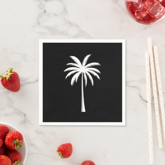 Cooler Sommerurlaub Sunset Beach Palm Tree Serviette (Beispiel)