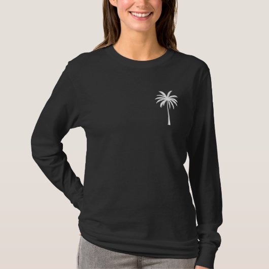 Cooler Sommerurlaub Sunset Beach Palm Tree T-Shirt (Vorderseite)