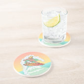 Cooler Sonnenuntergang Getränkeuntersetzer (Seite)