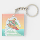 Cooler Sonnenuntergang Schlüsselanhänger (Rückseite)