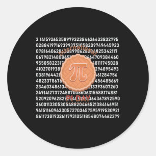 Cooler, sonniger Internationaler Pi Day Pie Happy Runder Aufkleber