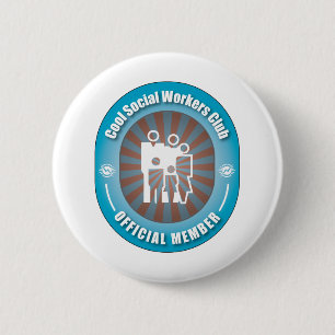 Cooler Sozialarbeiter-Verein Button