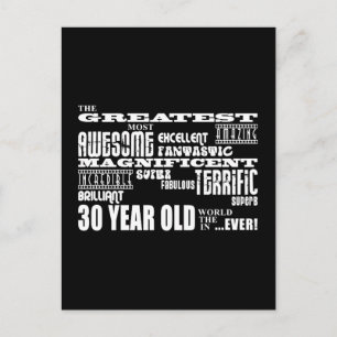 Cooler Spaß 30. Geburtstag Party Best 30 Jahre alt Postkarte