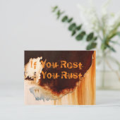 Cooler Spaß an der Rust Postkarte (Stehend Vorderseite)