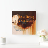 Cooler Spaß an der Rust Quadratische Wanduhr (Zuhause)