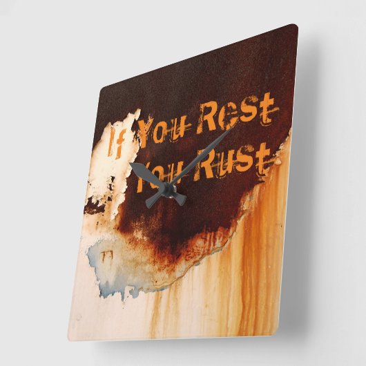 Cooler Spaß an der Rust Quadratische Wanduhr (Winkel)