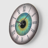 Cooler Spaß blaues Auge Eyeball Römische Große Run Wanduhr (Winkel)