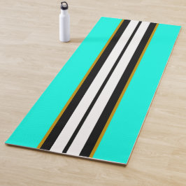 Cooler Spaß Bright Aqua Schwarz-weiß Racing Yogamatte